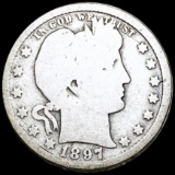 1897-O Barber Silver Quarter NICELY CIRCULATED
