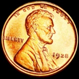 1928 Lincoln Wheat Penny CHOICE BU RED