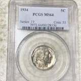 1934 Buffalo Head Nickel PCGS - MS64
