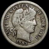 1905-O Barber Silver Dime NICELY CIRCULATED