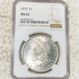 1879 Morgan Silver Dollar NGC - MS63