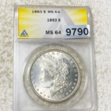 1883 Morgan Silver Dollar ANACS - MS64