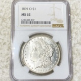 1891-O Morgan Silver Dollar NGC - MS62