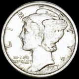 1917 Mercury Silver Dime NEARLY UNCIRCULATED