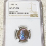 1931 Lincoln Wheat Penny NGC - MS 65 BN