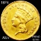 1874 $3 Gold Piece AU+