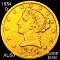 1854-D $5 Gold Half Eagle ABOUT UNCIRCULATED