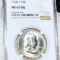 1960-D Franklin Half Dollar NGC - MS 64 FBL