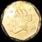 18?? Cal. Oct. Gold 1/4th Dollar NICELY CIRCULATED