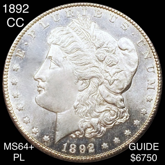 1892-CC Morgan Silver Dollar CHOICE BU PL