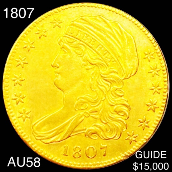 1807 $5 Gold Half Eagle CHOICE AU