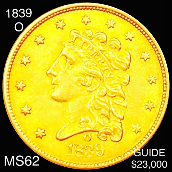1839-O $2.50 Gold Quarter Eagle UNCIRCULATED