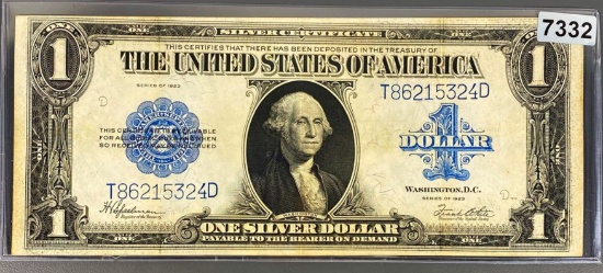 1923 US $1 Blue Seal Bill CLOSELY UNCIRCULATED