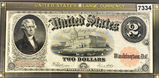 1917 US $2 Red Seal Bill UNCIRCULATED