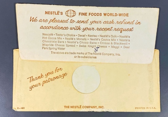 The Nestle Company "Thank You" Card HIGH END