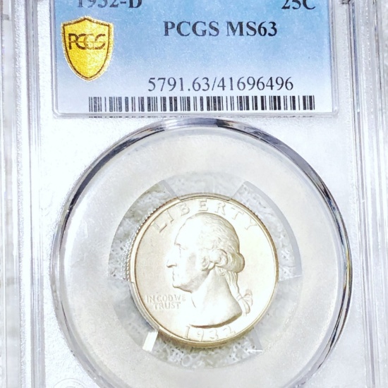 1932-D Washington Silver Quarter PCGS - MS63