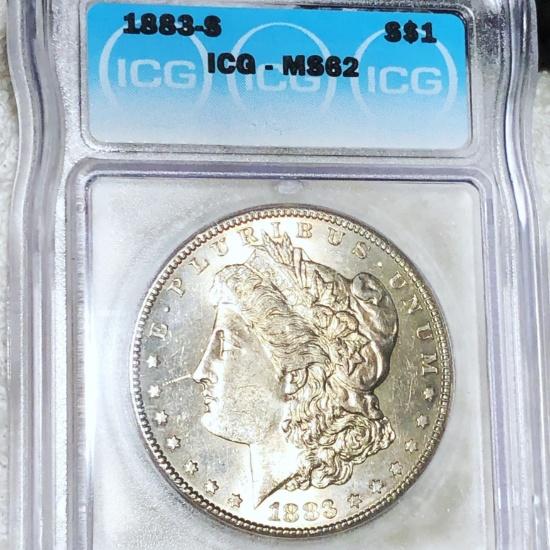 1883-S Morgan Silver Dollar ICG - MS62
