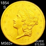 1854-S $20 Gold Double Eagle CHOICE BU