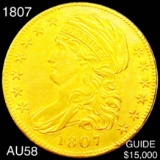 1807 $5 Gold Half Eagle CHOICE AU