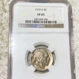 1919-S Buffalo Head Nickel NGC - VF25