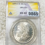 1891-O Morgan Silver Dollar ANACS - MS62