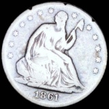 1861 Seated Half Dollar NICELY CIRCULATED