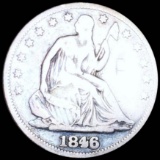 1846/Horizonal 6 Seated Half Dollar NICELY CIRC