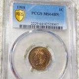 1908 Indian Head Penny PCGS - MS 64 BN