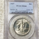 1937 Walking Half Dollar PCGS - MS66