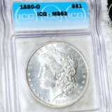 1880-O Morgan Silver Dollar ICG - MS63