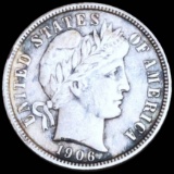 1906 Barber Silver Dime LIGHTLY CIRCULATED