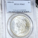 1884-O Morgan Silver Dollar PCGS - MS62