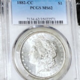 1882-CC Morgan Silver Dollar PCGS - MS62