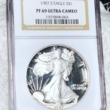 1987-S Silver Eagle NGC - PF 69 ULTRA CAMEO