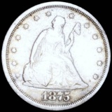 1875-S Seated Twenty Cent Piece NICELY CIRCULATED