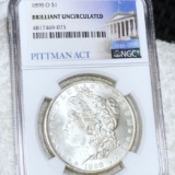 1898-O Morgan Silver Dollar NGC - BRILLIANT UNC