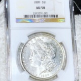 1889 Morgan Silver Dollar NGC - AU58