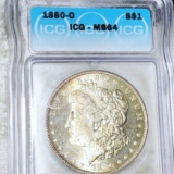 1880-O Morgan Silver Dollar ICG - MS64