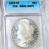 1885-CC Morgan Silver Dollar ICG - MS 62 DMPL