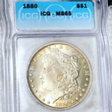 1880 Morgan Silver Dollar ICG - MS65