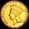 1874 $3 Gold Piece UNCIRCULATED