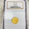 1856 $2.50 Gold Quarter Eagle NGC - AU58