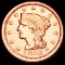 1853 Braided Hair Large Cent CHOICE BU RED