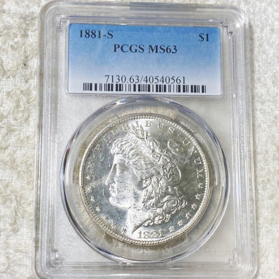 1881-S Morgan Silver Dollar PCGS - MS63