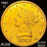 1882-O $10 Gold Eagle CHOICE AU