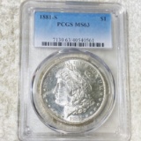 1881-S Morgan Silver Dollar PCGS - MS63
