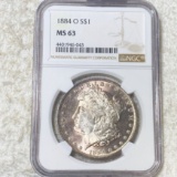 1884-O Morgan Silver Dollar NGC - MS63