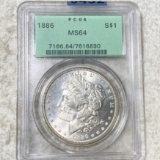 1886 Morgan Silver Dollar PCGS - MS64