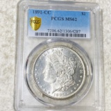 1891-CC Morgan Silver Dollar PCGS - MS62