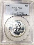 1956 TY1 Franklin Half Dollar PCGS - PR66